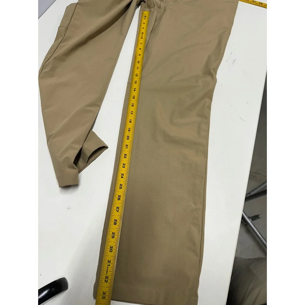Lululemon ABC Pant Slim Warpstreme Khaki Tan Mens 38x33 Five Pocket Trousers - Picture 6 of 6